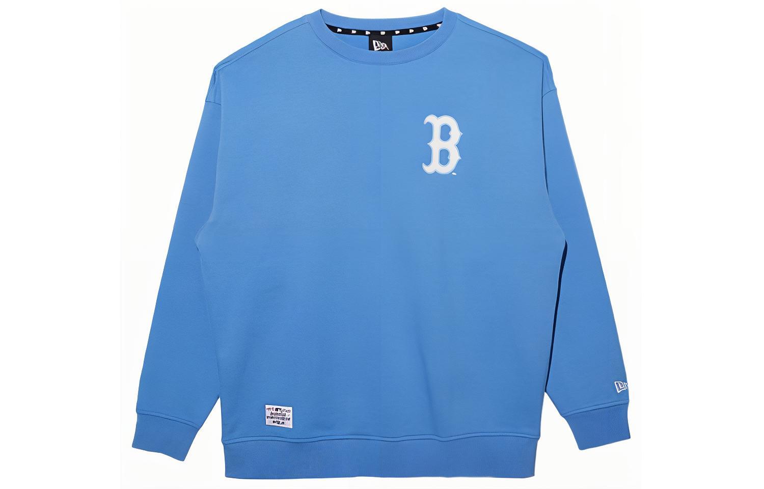 New Era MLB Blue Crewneck Sweatshirt with Solid Letter Logo Unisex 13480573