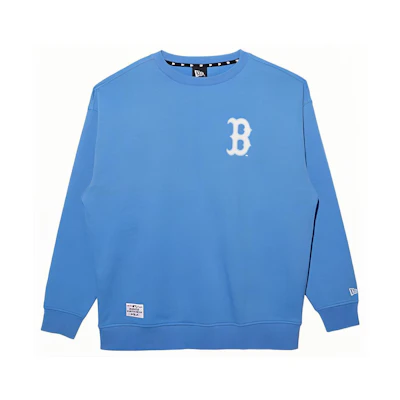 New Era MLB Blue Crewneck Sweatshirt with Solid Letter Logo Unisex 13480573
