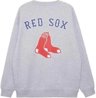 New Era MLB Boston Red Sox Crewneck Oversized NY Print Sweatshirt Unisex Grey 14385257 New Era MLB Boston Red Sox Crewneck Oversized NY Print Sweatshirt Unisex Grey 14385257