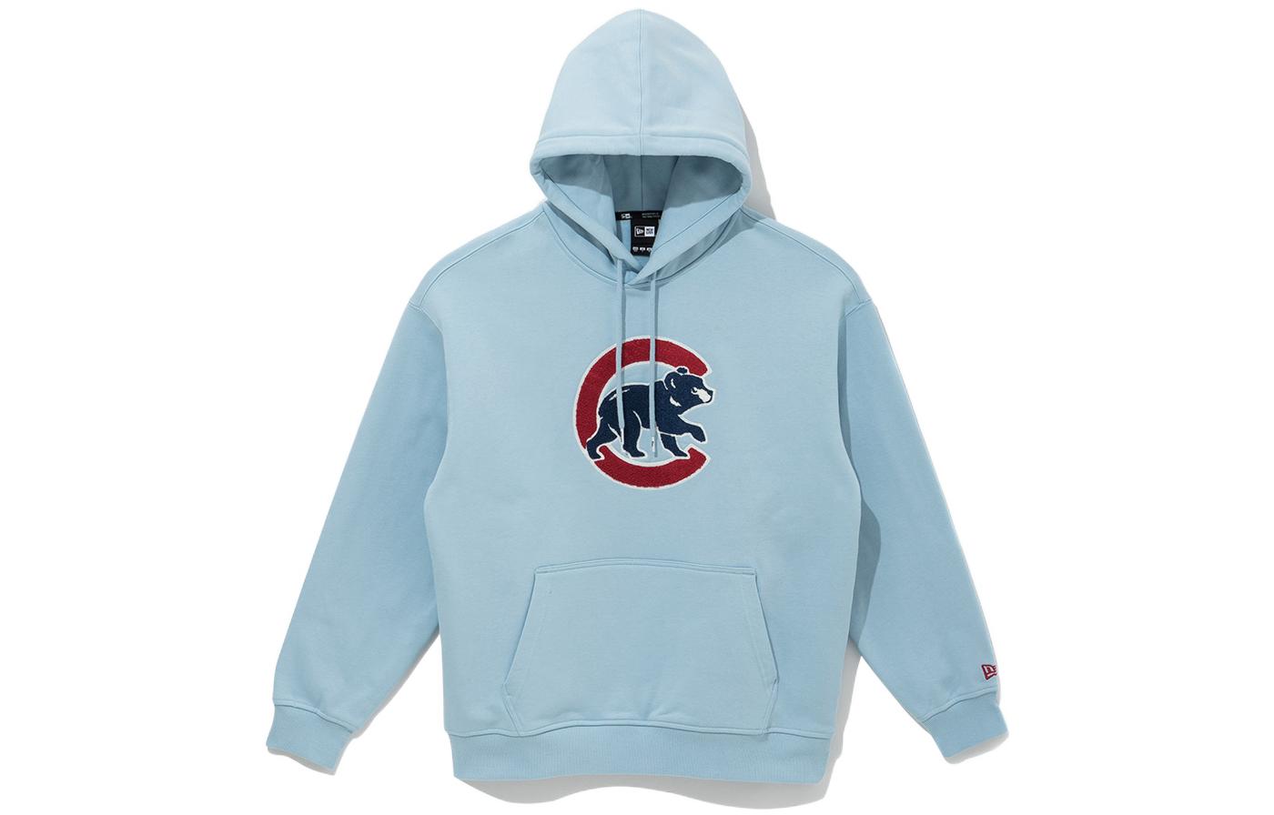 New Era MLB Chicago Cubs Embroidered Pullover Hoodie Blue - Long Sleeve 13338689