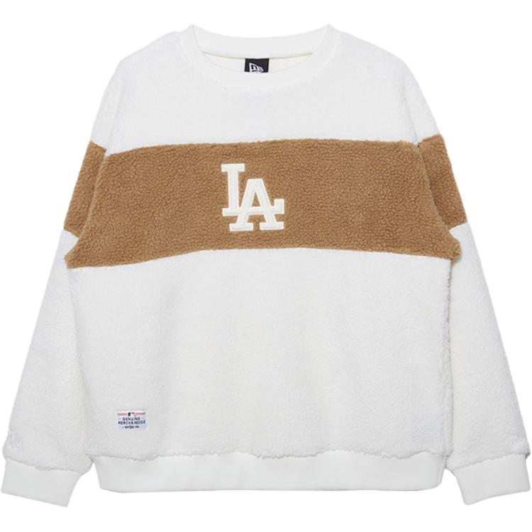 New Era MLB Cozy Autumn Logo Crewneck Sweatshirt Ivory Unisex Style 13350934