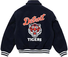 New Era MLB Detroit Tigers Letter Logo Navy Blue Long Sleeve Jacket Unisex 13944734 New Era MLB Detroit Tigers Letter Logo Navy Blue Long Sleeve Jacket Unisex 13944734