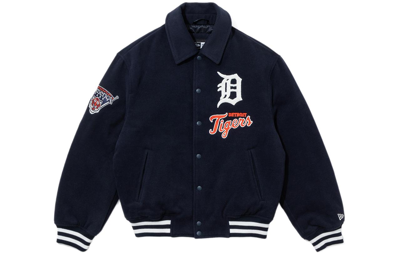 Lookbook New Era MLB 底特律老虎字母標誌海軍藍長袖外套 中性款 13944734