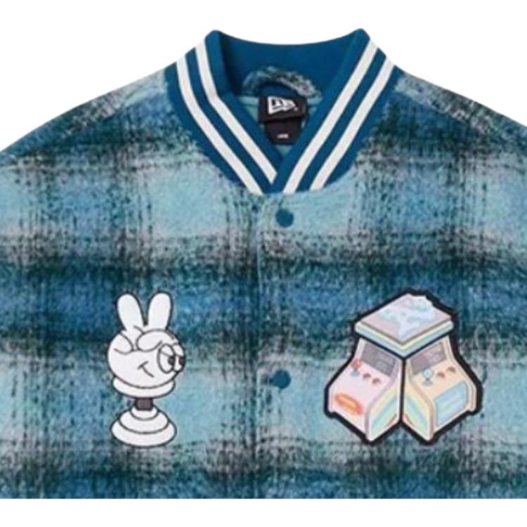 Shop New Era MLB Embroidered Thick Cotton Jacket Unisex Blue 14112238