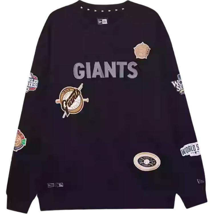 New Era MLB Giants World Series Black Crewneck Sweatshirt Unisex Winter Wear 14409875