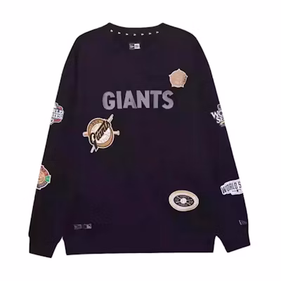 New Era MLB Giants World Series Black Crewneck Sweatshirt Unisex Winter Wear 14409875