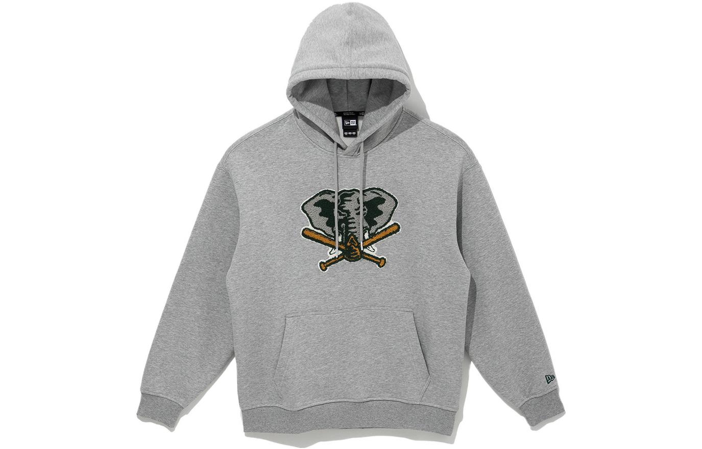 New Era MLB Grey Hoodie with Embroidered Animal Pattern 13338687
