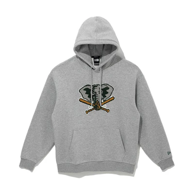 New Era MLB Grey Hoodie with Embroidered Animal Pattern 13338687