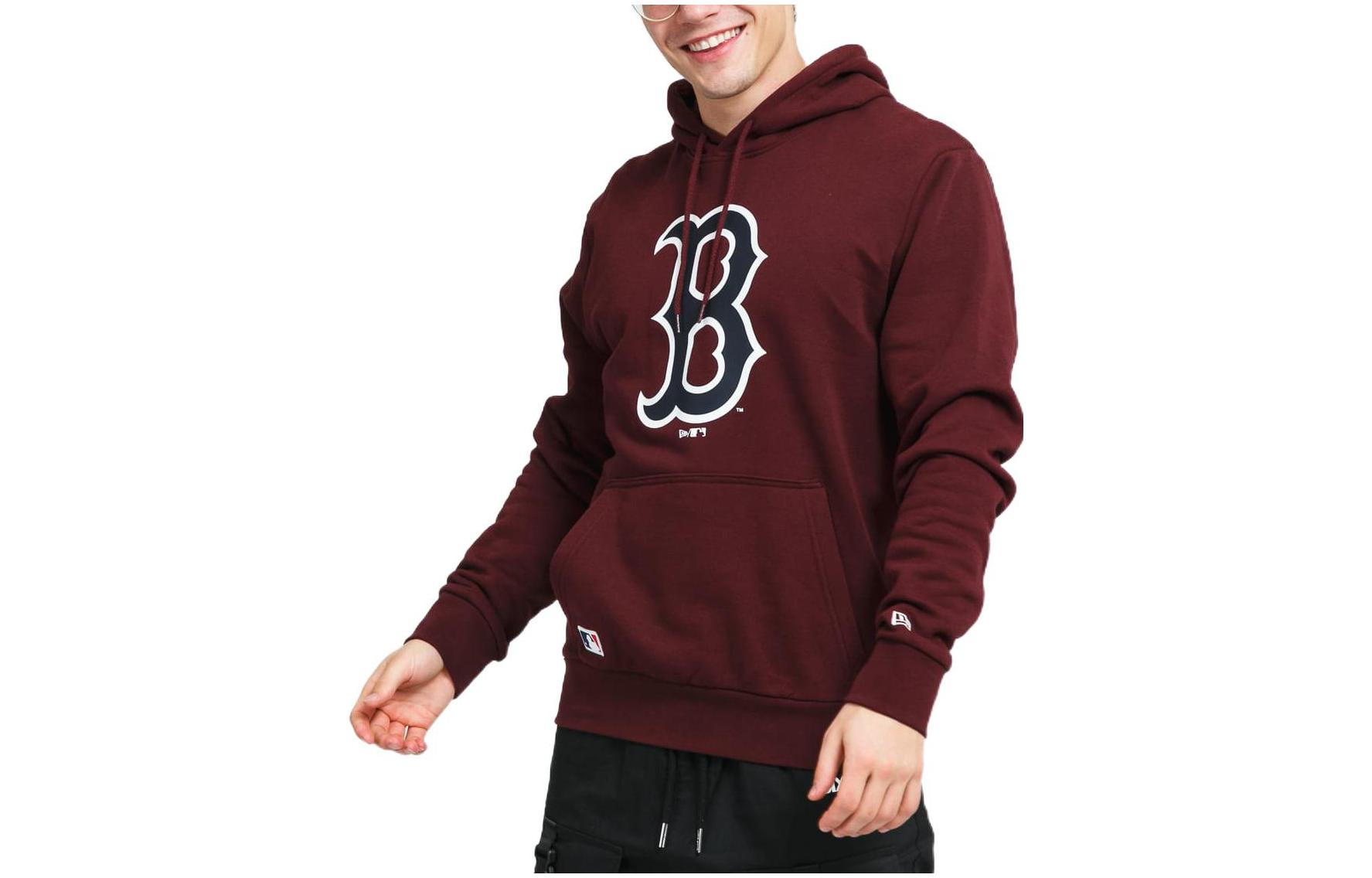 New Era MLB Hoodie Brown Alphabet Print Series 12869863