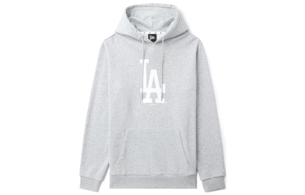 New Era MLB LA Dodgers Hoodie Pullover Grey Casual Logo Sweatshirt NERSW3527297LGYX00M