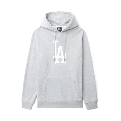 New Era MLB LA Dodgers Hoodie Pullover Grey Casual Logo Sweatshirt NERSW3527297LGYX00M