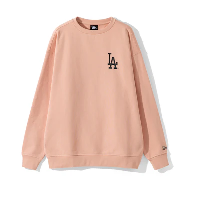 New Era MLB Letter Print Crewneck Pullover Sweatshirt Pink Unisex 12727852123
