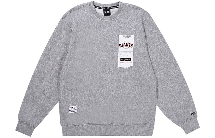 New Era MLB Letter Print Pullover Hoodie San Francisco Giants Grey Unisex 12544707