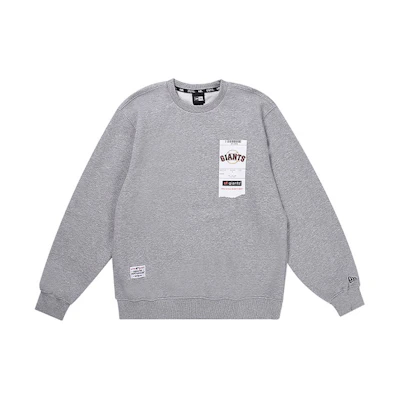New Era MLB Letter Print Pullover Hoodie San Francisco Giants Grey Unisex 12544707