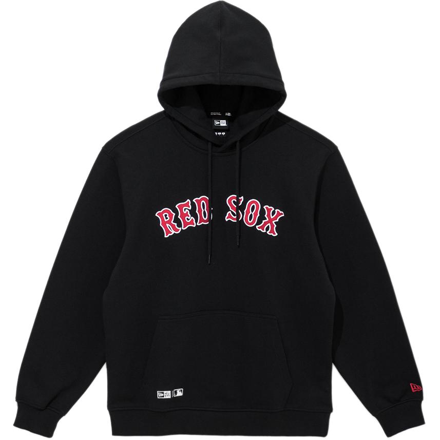 New Era MLB Letter Print Pullover Hoodie Unisex Black 14397927