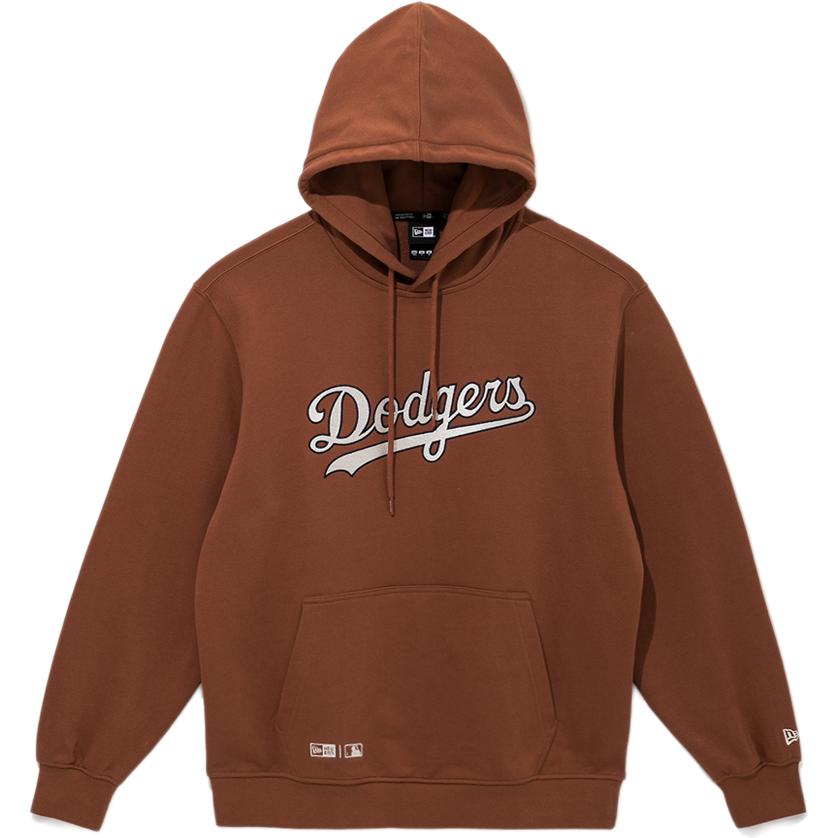 New Era MLB Letter Print Pullover Hoodie Unisex Red Brown 14397926