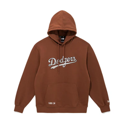 New Era MLB Letter Print Pullover Hoodie Unisex Red Brown 14397926