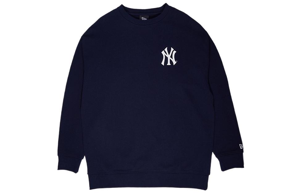 New Era MLB Logo Crewneck Pullover Sweatshirt Unisex Navy Blue 12727850