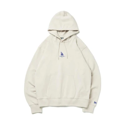 New Era MLB Logo Embroidered Unisex Pullover Hoodie Beige 13755289
