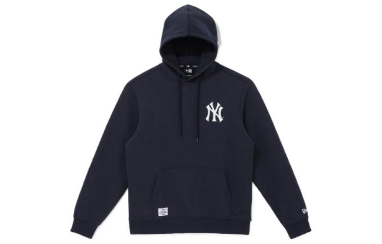 New Era MLB Logo Printed Pullover Hoodie Long Sleeve - Blue 12715378