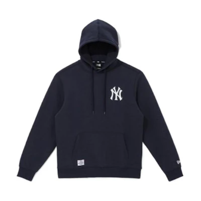 New Era MLB Logo Printed Pullover Hoodie Long Sleeve - Blue 12715378