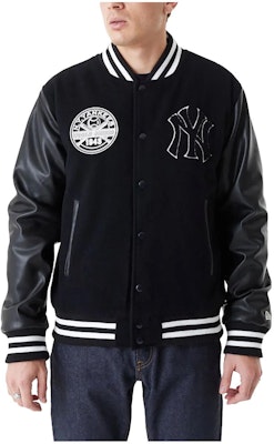 New Era MLB标志棒球夹克黑色长袖外套. 60416325 Order New Era MLB标志棒球夹克黑色长袖外套. 60416325