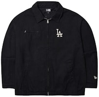 New Era MLB Los Angeles Dodgers Black NY Embroidered Zip Jacket Unisex Loose Fit 14187323 New Era MLB Los Angeles Dodgers Black NY Embroidered Zip Jacket Unisex Loose Fit 14187323