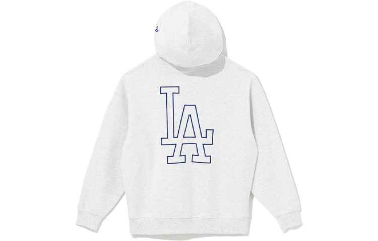 New Era MLB Los Angeles Dodgers Embroidered Hoodie Unisex - Gray 13086568