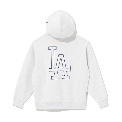 New Era MLB Los Angeles Dodgers Embroidered Hoodie Unisex - Gray 13086568