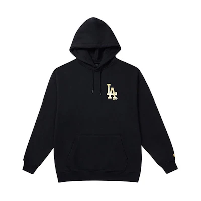 New Era MLB Los Angeles Dodgers Letter Logo Hoodie Black Unisex Pullover 12845017