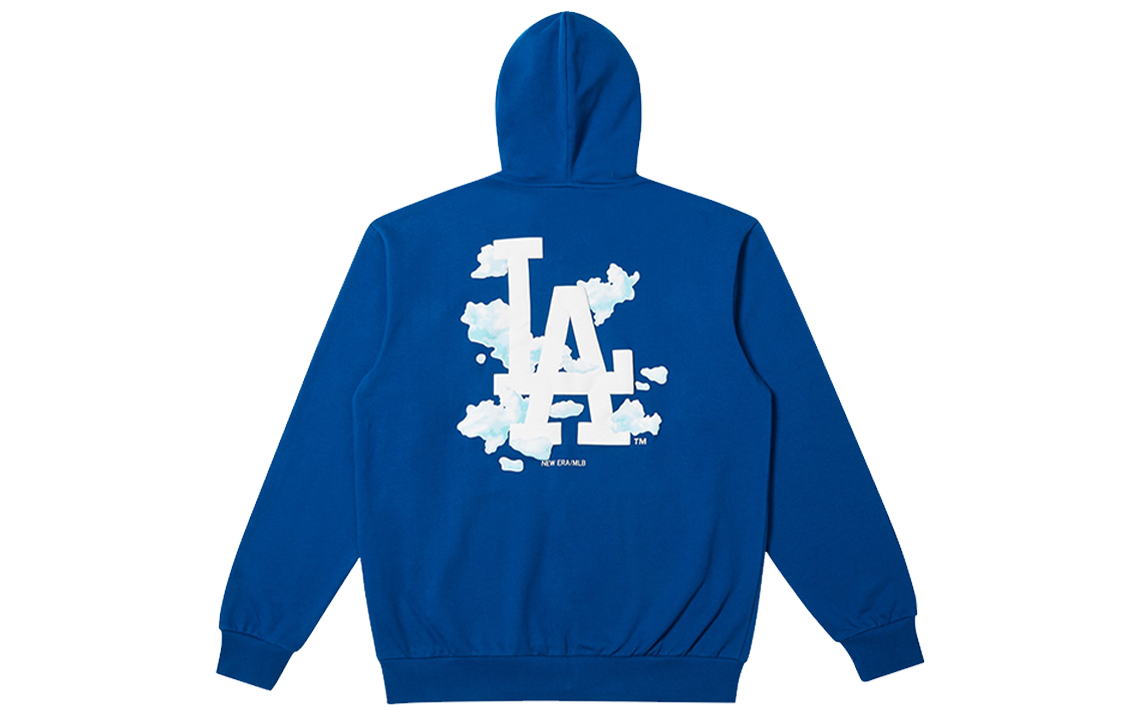 New Era MLB Los Angeles Dodgers Letter Print Hoodie Unisex Blue 12870576