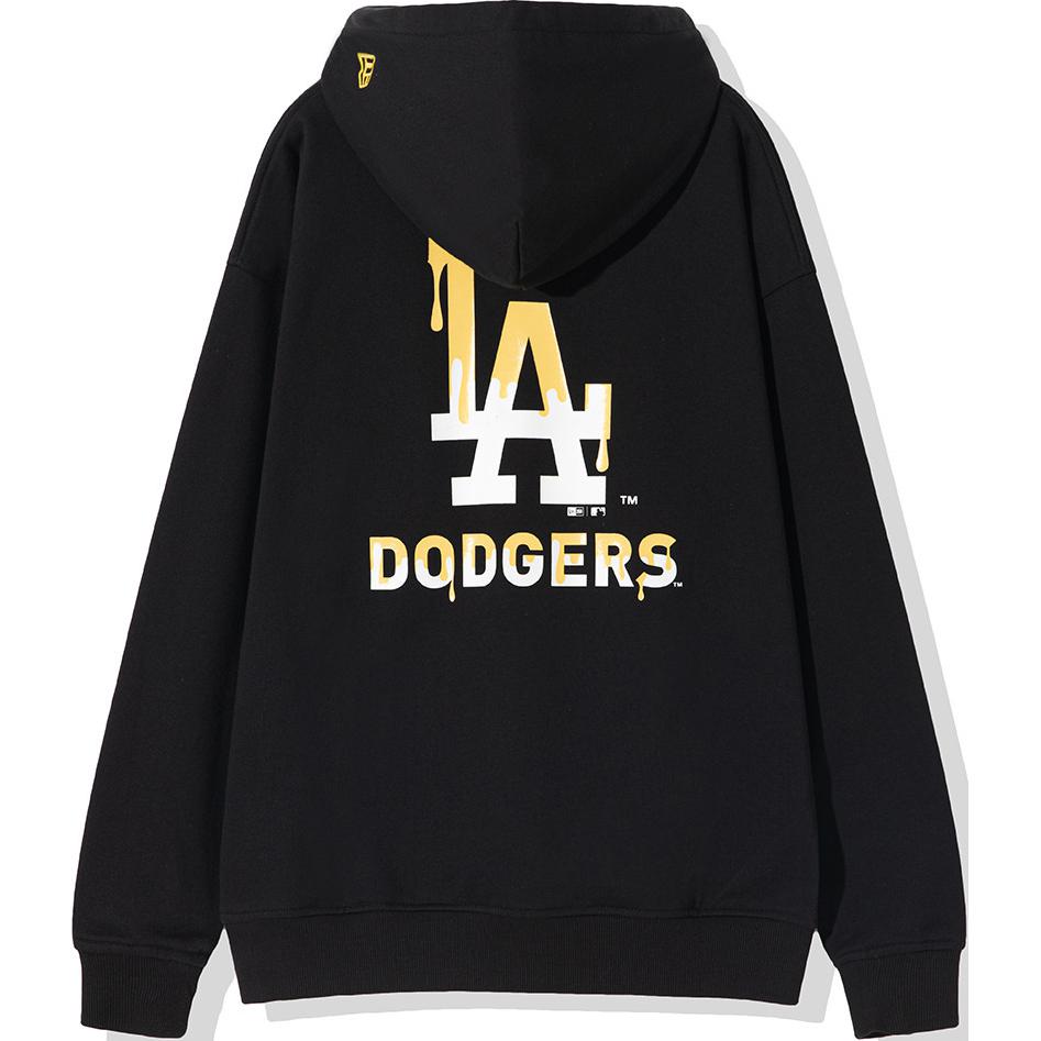 New Era MLB Los Angeles Dodgers Logo Printed Hoodie Black Unisex 13731300