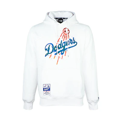 NEW ERA MLB Los Angeles Dodgers Splatter Logo Hoodie Unisex White 12544698