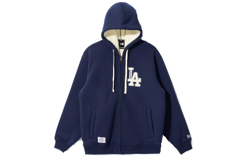 New Era MLB Los Angeles Dodgers Zip Hoodie Unisex Navy Blue 13781128