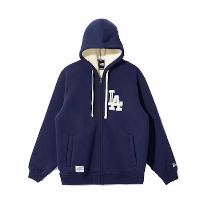 New Era MLB Los Angeles Dodgers Zip Hoodie Unisex Navy Blue 13781128