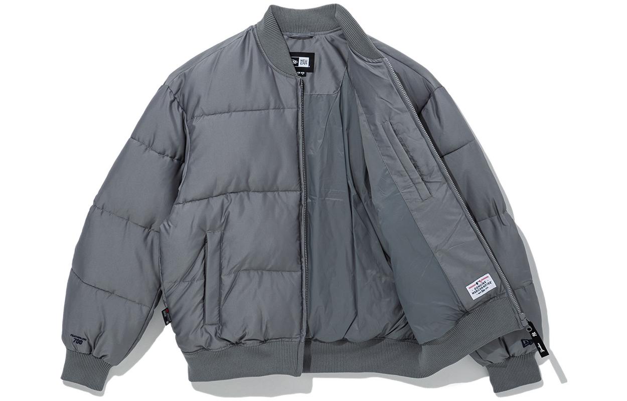 Lookbook 뉴에라 MLB 미니멀 자수 로고 파일럿 재킷 윈터 그레이. 13338674