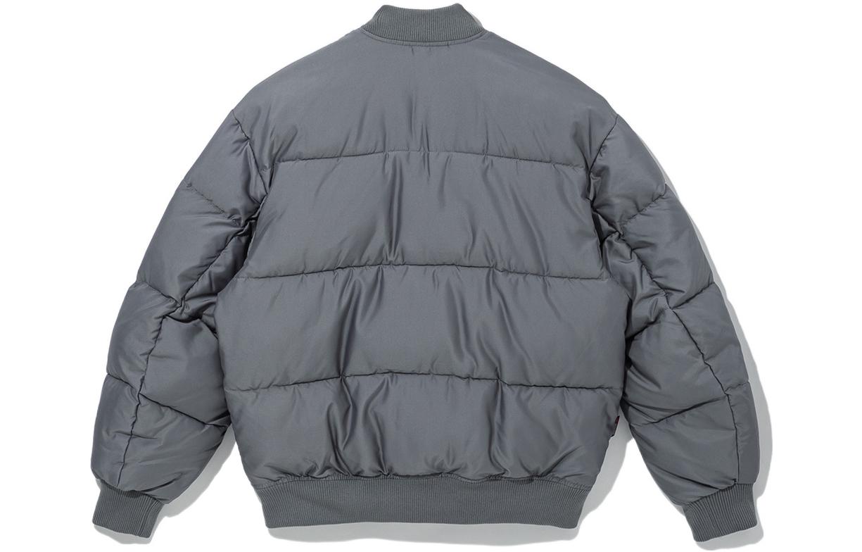 Shop 뉴에라 MLB 미니멀 자수 로고 파일럿 재킷 윈터 그레이. 13338674