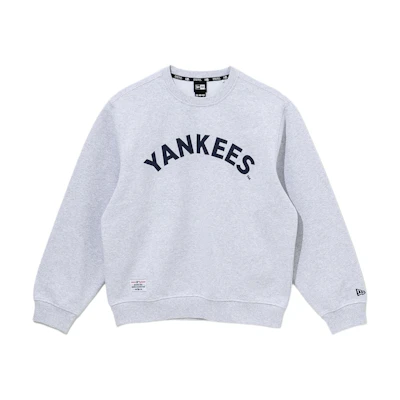 New Era MLB New York Yankees Arch Logo Crewneck Sweatshirt Unisex Gray 14133438