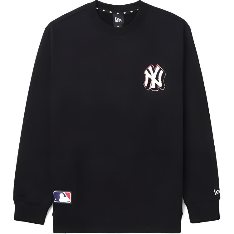 New Era MLB New York Yankees Classic Logo Crewneck Sweatshirt Black NERSWM00084XLBKX0XL