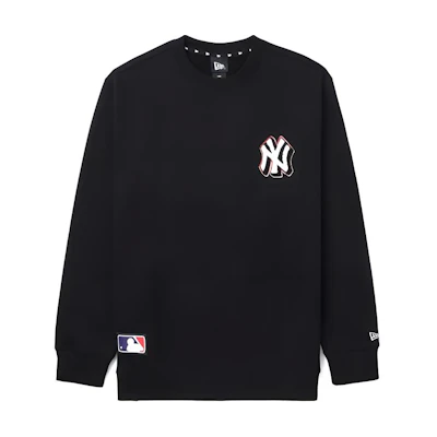 New Era MLB New York Yankees Classic Logo Crewneck Sweatshirt Black NERSWM00084XLBKX0XL