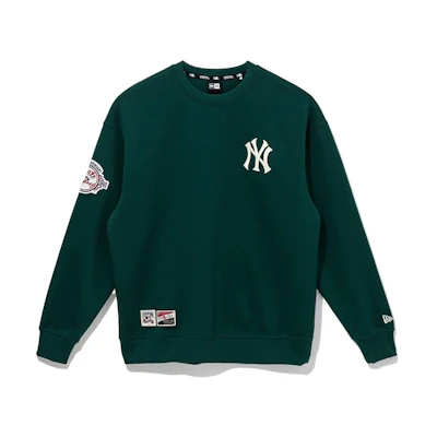 New Era MLB New York Yankees Logo Print Crewneck Sweatshirt Green () 13546467