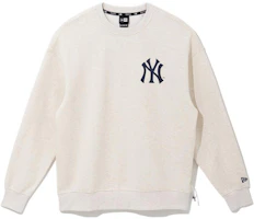 New Era MLB New York Yankees Logo Print Oatmeal Crewneck Sweatshirt 13086595 New Era MLB New York Yankees Logo Print Oatmeal Crewneck Sweatshirt 13086595