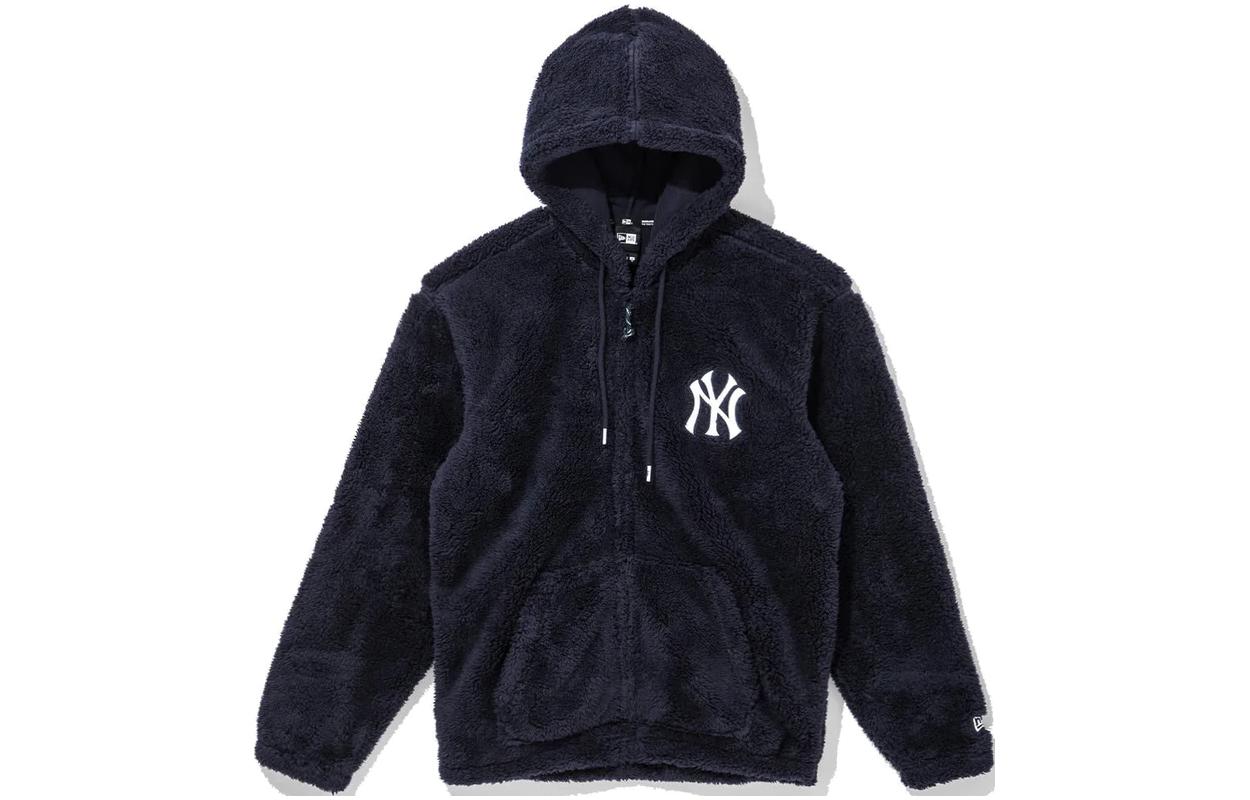 New Era MLB New York Yankees Logo Zip Hoodie Jacket Navy Unisex 13355118
