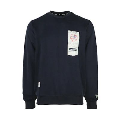New Era MLB New York Yankees Ticket Print Navy Unisex Long Sleeve Sweatshirt 12544708