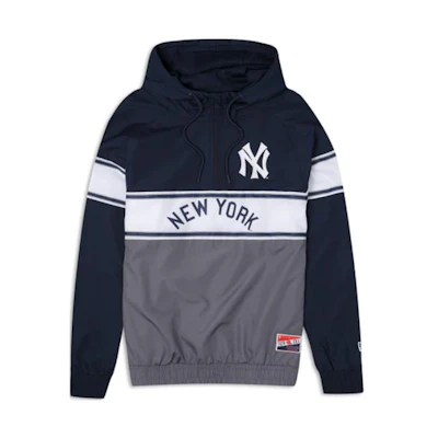 New Era MLB New York Yankees Vintage Patchwork Hoodie Men’s Blue/Grey 60337507