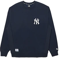 New Era MLB NY Logo Embroidered Navy Fleece Crewneck Sweatshirt Unisex 13338651 New Era MLB NY Logo Embroidered Navy Fleece Crewneck Sweatshirt Unisex 13338651