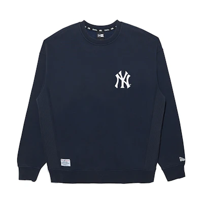 New Era MLB NY Logo Embroidered Navy Fleece Crewneck Sweatshirt Unisex 13338651