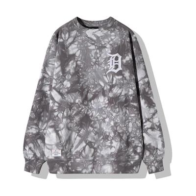 New Era MLB NY Tie-Dye Design Crewneck Sweatshirt Unisex Grey 13095681