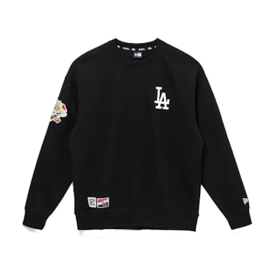 New Era MLB NY Yankees Crewneck Loose-fit Embroidered Sweatshirt Unisex Black 13546468