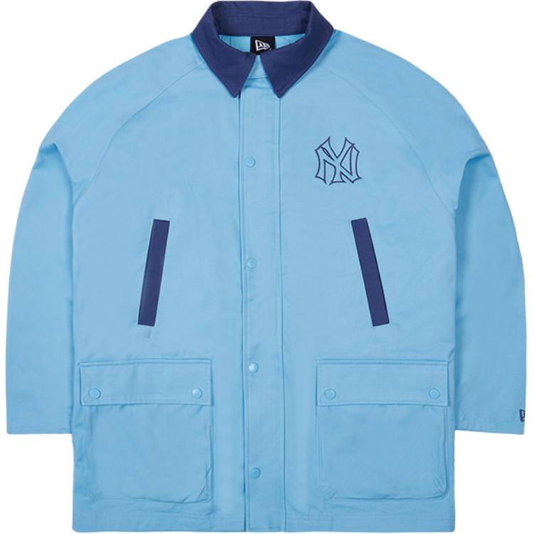 New Era MLB NY Yankees Embroidered Loose Fit Light Blue Jacket Unisex 13559694